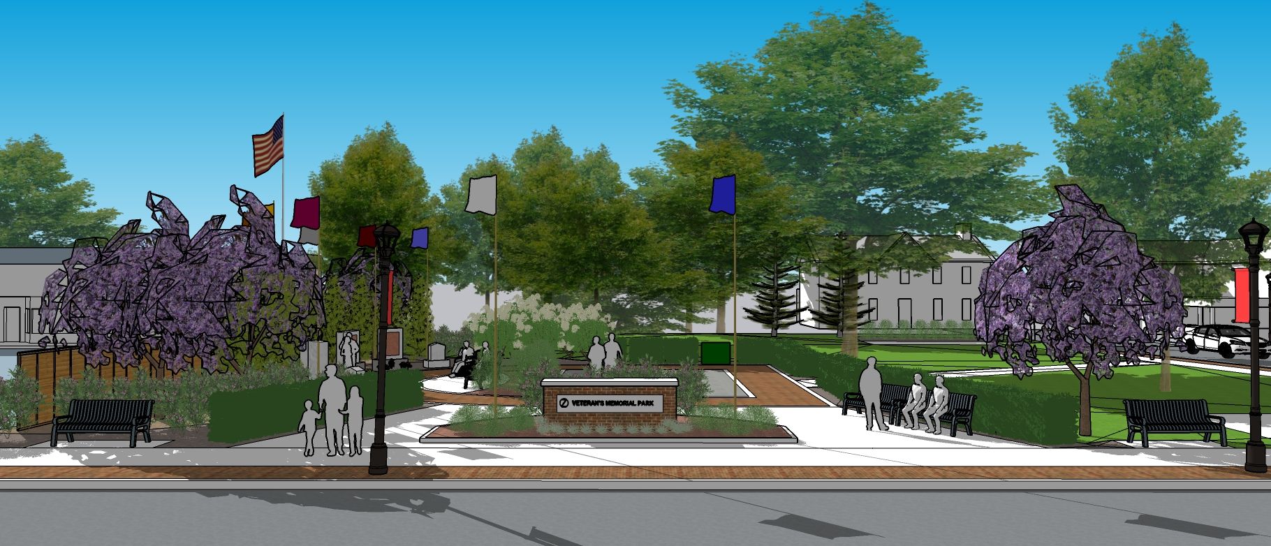 Veterans Memorial Streetscape